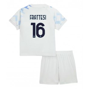 Lacne Dětský Futbalové dres Inter Milan Davide Frattesi #16 2025-26 Krátky Rukáv - Preč (+ trenírky)